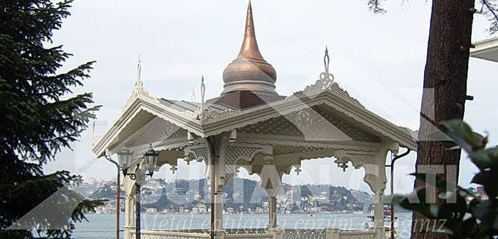 bakır ve çinko pergole ve gazebo